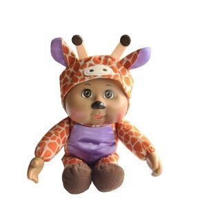 Cabbage Patch Kids Cuties Giraffe Plush Doll‎ Brown Eyes Orange Purple Outfit